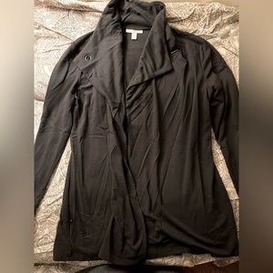 Extra long black cardigan